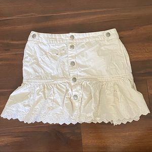 vintage ralph lauren white mini skirt